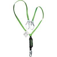 Miller&reg; HP Shock-Absorbing Lanyard, 6', Locking Rebar Hook Center, Locking Snap Hook Leg Ends, Polyester NRZ Safety Inc.