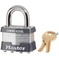 Laminated Padlock, Silver, Keyed Alike, Laminated Steel, 1-3/4" Width NRZ Safety Inc.
