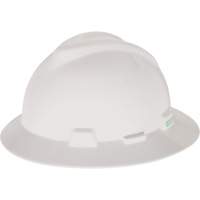 V-Gard&reg; Slotted Full-Brim Hardhat, Pinlock Suspension, Non-Vented NRZ Safety Inc.