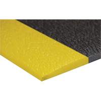 Airsoft Anti-Fatigue Mat, Pebbled, 3' x 5' x 3/8", Black/Yellow, PVC Sponge NRZ Safety Inc.
