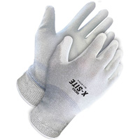 X-Site Anti-Static Coated Gloves, 8, Polyurethane Coating, 15 Gauge, Nylon/Copper Shell NRZ Safety Inc.