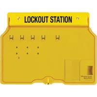 Trilingual Covered Lock Station, None Padlocks, 4 Padlock Capacity, Padlocks Not Included NRZ Safety Inc.