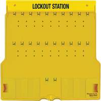 Poste de cadenassage trilingue recouvert, Cadenas Aucune, Capacit&eacute; de 20, Cadenas Non compris NRZ Safety Inc.