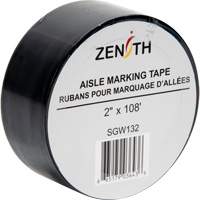 Aisle Marking Tape, 2" x 108', PVC, Black NRZ Safety Inc.