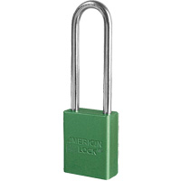 American Lock&reg; Safety Padlock, Green, Keyed Different, Aluminum, 1-1/2" Width NRZ Safety Inc.