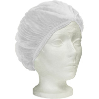 Ronco Care Pleated Bouffant Cap, Polypropylene, 24", White NRZ Safety Inc.