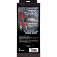 Longe amortisseuse interne ShockSorb, 6', Point d'ancrage &agrave; Crochet mousqueton, Crochet mousqueton aux jambes, Polyester NRZ Safety Inc.