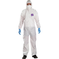 AlphaTec Microchem&reg; 3-Piece Chemical Resistant Coveralls with Hood, 2X-Large, White NRZ Safety Inc.
