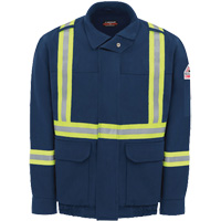 Men's Lined Bomber Jacket with Reflective Trim, Small, Navy Blue, 29 cal/cm² NRZ Safety Inc.