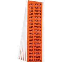 &eacute;tiquette de tension pour conduit  460 Volts , 1/2" x 2-1/4", &eacute;toffe/Vinyle, Anglais NRZ Safety Inc.