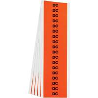 &eacute;tiquette de tension pour conduit  DC , 1/2" x 2-1/4", &eacute;toffe/Vinyle, Anglais NRZ Safety Inc.
