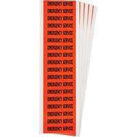 &eacute;tiquette de tension pour conduit  Emergency Service , 1/2" x 2-1/4", &eacute;toffe/Vinyle, Anglais NRZ Safety Inc.