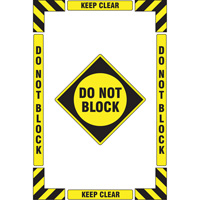 "Keep Clear Do Not Block" Floor Marking Kit, Adhesive, English with Pictogram NRZ Safety Inc.