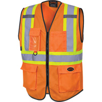 6958 Gilet de s&eacute;curit&eacute; &agrave; fermeture &eacute;clair avant, Orange haute visibilit&eacute;, Petit, Polyester NRZ Safety Inc.