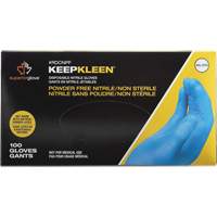 Gants jetables KeepKleen, Petit, Nitrile, 2,8 mil, Sans poudre, Bleu NRZ Safety Inc.