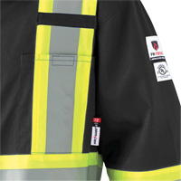 7702BK Combinaison ignifuge et r&eacute;sistant &agrave; l'arc &eacute;lectrique 88/12 FR-Tech, Taille 36, Noir, 9,7 cal/cm² NRZ Safety Inc.