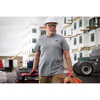 T-shirt de travail hybride, Hommes, Petit, Gris NRZ Safety Inc.