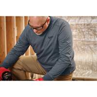 T-shirt de travail hybride, Hommes, Petit, Bleu NRZ Safety Inc.