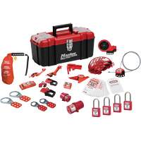 Trousse de cadenassage avec cadenas en thermoplastique de qualit&eacute; sup&eacute;rieure Zenex, Ensemble &eacute;lectrique/Vanne, 27 composants compris NRZ Safety Inc.