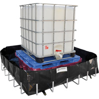 Ultra-IBC Berm&reg; Spill Berm, 400 US gal. Capacity, 6' W x 6' L x 18" H, L-Bracket NRZ Safety Inc.