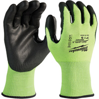 High-Visibility Cut-Resistant Gloves, Size Small, 15 Gauge, Nitrile/Polyurethane Coated, Polyethylene Shell, ANSI/ISEA 105 Level 3 NRZ Safety Inc.