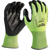 High-Visibility Cut-Resistant Gloves, Size Small, 13 Gauge, Nitrile/Polyurethane Coated, Polyethylene Shell, ANSI/ISEA 105 Level 4 NRZ Safety Inc.