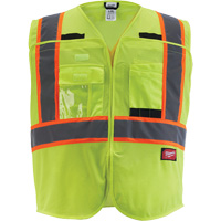 Veste de s&eacute;curit&eacute; pour signaleur, Jaune lime haute visibilit&eacute;, Moyen/Petit NRZ Safety Inc.