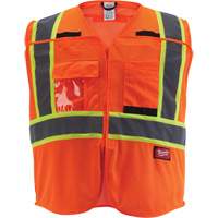 Veste de s&eacute;curit&eacute; pour signaleur, Orange haute visibilit&eacute;, Moyen/Petit NRZ Safety Inc.