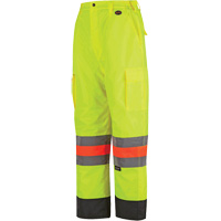 6041 Pantalon de contr&ocirc;le de la circulation pour l'hiver qu&eacute;b&eacute;cois, Polyester, T-petit, Jaune lime haute visibilit&eacute; NRZ Safety Inc.
