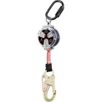 Cordage de s&eacute;curit&eacute; autor&eacute;tractable avec petit mousqueton Dynamic, 6', Polyester, Pivotant NRZ Safety Inc.