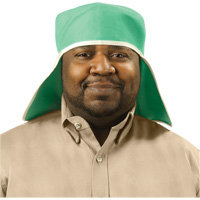 Weldlite Welding Cap With Neck Drape, One Size, Green NRZ Safety Inc.