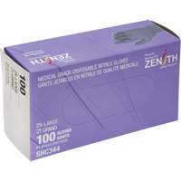 Medical Grade Disposable Gloves, 2X-Large, Nitrile, 6-mil, Powder-Free, Black, Class 2 NRZ Safety Inc.