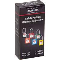 Lock for Lockouts, Safety Padlock, Keyed Different, Thermoplastic, 1-1/2" Width NRZ Safety Inc.