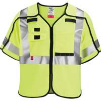 Gilet de s&eacute;curit&eacute; &agrave; maille d&eacute;tachable, Noir/Jaune lime haute visibilit&eacute;, Moyen/Petit NRZ Safety Inc.
