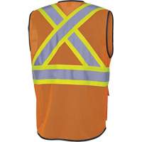 6960 Front Mesh Safety Vest, High Visibility Orange, Medium, Polyester NRZ Safety Inc.