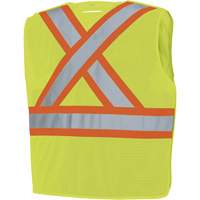 598P Veste de s&eacute;curit&eacute; &agrave; maille d&eacute;tachable, Jaune lime haute visibilit&eacute;, Moyen/Petit, Polyester NRZ Safety Inc.