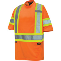 6970 T-shirt de s&eacute;curit&eacute; en il-de-perdrix, Polyester, T-petit, Orange haute visibilit&eacute; NRZ Safety Inc.