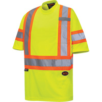6971 T-shirt de s&eacute;curit&eacute; en il-de-perdrix, Polyester, T-petit, Jaune lime haute visibilit&eacute; NRZ Safety Inc.