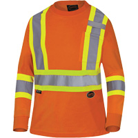 6968 T-shirt de s&eacute;curit&eacute; en il-de-perdrix pour femme, Polyester, T-petit, Orange haute visibilit&eacute; NRZ Safety Inc.