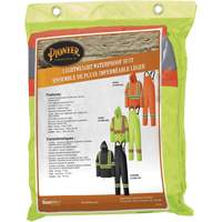 5599 Combinaison de pluie imperm&eacute;able et l&eacute;g&egrave;re, Polyester/PVC, T-petit, Jaune lime haute visibilit&eacute; NRZ Safety Inc.
