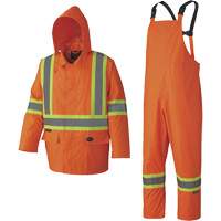 5608 Combinaison de pluie imperm&eacute;able 210D, Polyester/PVC, Petit, Orange haute visibilit&eacute; NRZ Safety Inc.