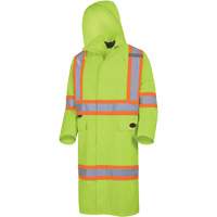 5631 Manteau long imperm&eacute;able The Rock 300D, Polyester, Petit, Jaune lime haute visibilit&eacute; NRZ Safety Inc.