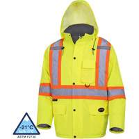 5031 Waterproof Quilted Safety Parka, High Visibility Lime-Yellow, Small NRZ Safety Inc.