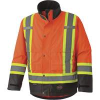 5400 Veste de s&eacute;curit&eacute; imperm&eacute;able 300D Trilobal antid&eacute;chirure, Polyester, Noir/Orange haute visibilit&eacute;, 2T-Grand NRZ Safety Inc.