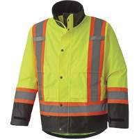 5401 Veste de s&eacute;curit&eacute; imperm&eacute;able 300D Trilobal antid&eacute;chirure, Polyester, Noir/Jaune lime haute visibilit&eacute;, T-petit NRZ Safety Inc.