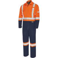 7702BB Combinaison de s&eacute;curit&eacute; FR-Tech 2 tons, Taille 36, Bleu marin/Orange, 10 cal/cm² NRZ Safety Inc.