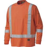 339SFA Chemise de s&eacute;curit&eacute; &agrave; manches longues ignifuge, Petit, Orange haute visibilit&eacute; NRZ Safety Inc.