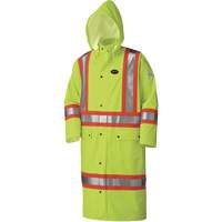 5897 Manteau long imperm&eacute;able et ignifuge, Grand, Jaune lime haute visibilit&eacute; NRZ Safety Inc.