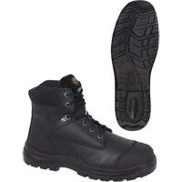 1025 Bottes de travail 6" noires, Cuir, Embout Acier, Taille 10 NRZ Safety Inc.