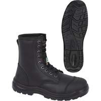 1027 Bottes de travail 8" noires, Cuir, Embout Acier, Taille 10 NRZ Safety Inc.